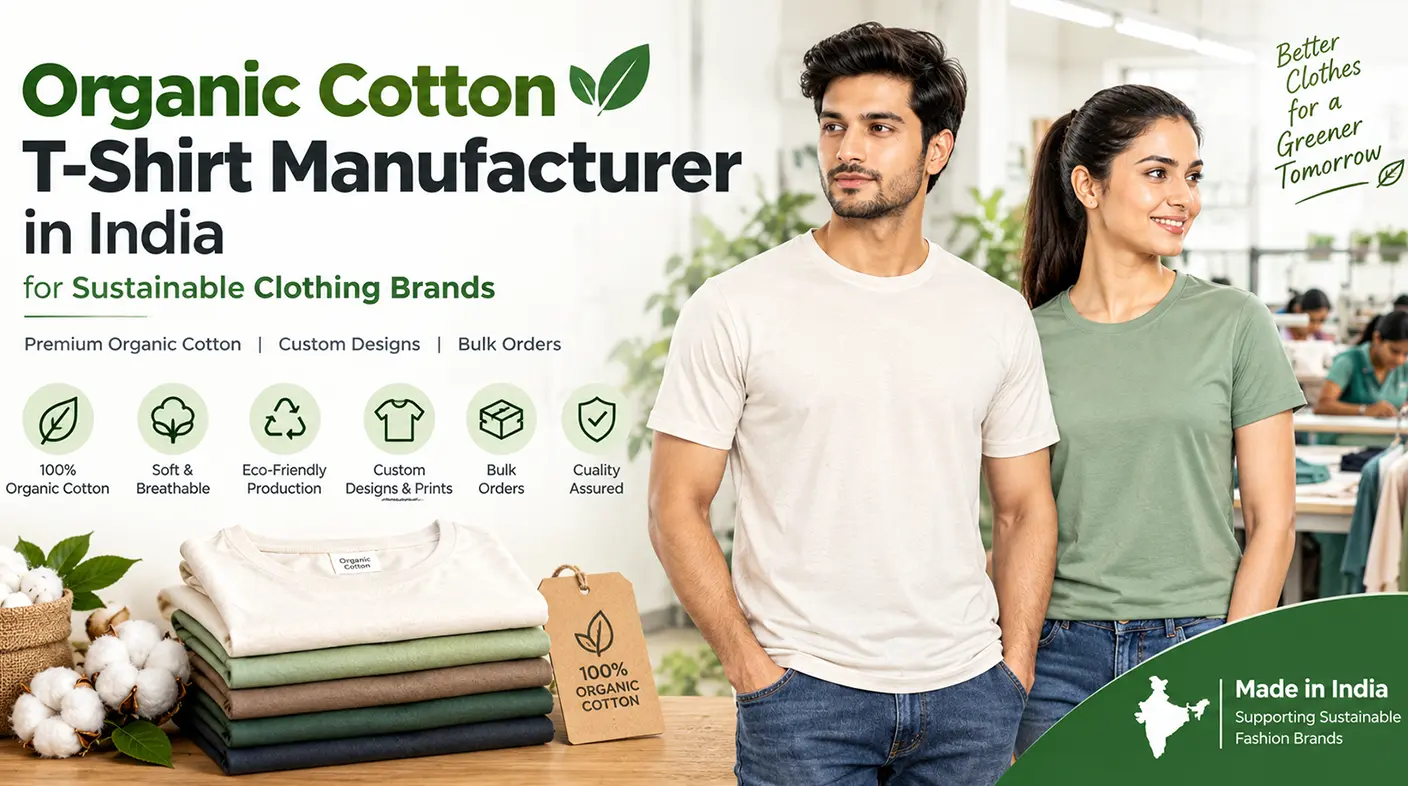 Organic Cotton T-Shirt Manufacturer in India for Sustainable Clothing Brands